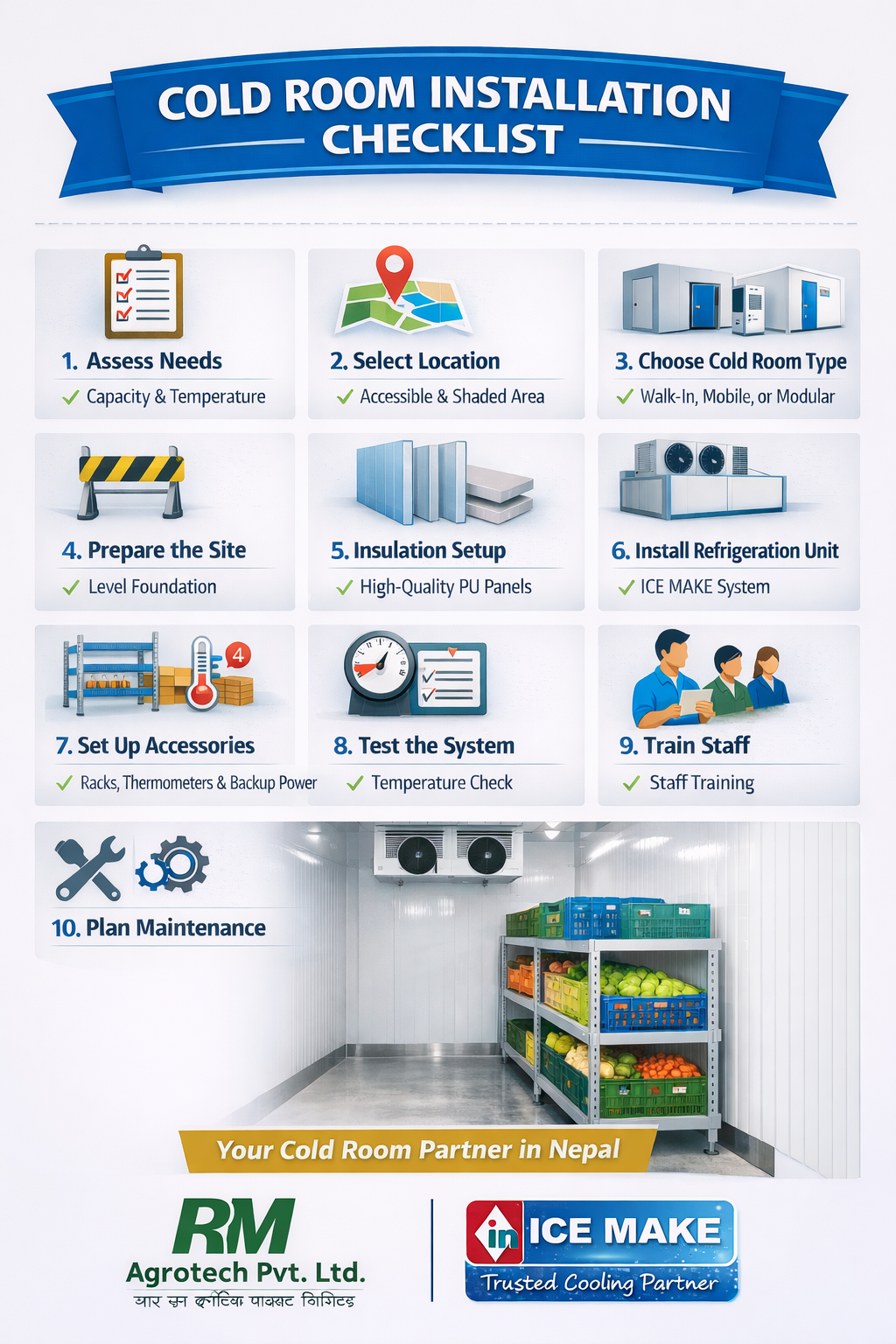 Checklist for Installing a Cold Room in Nepal,   A Guide by RM Agrotech