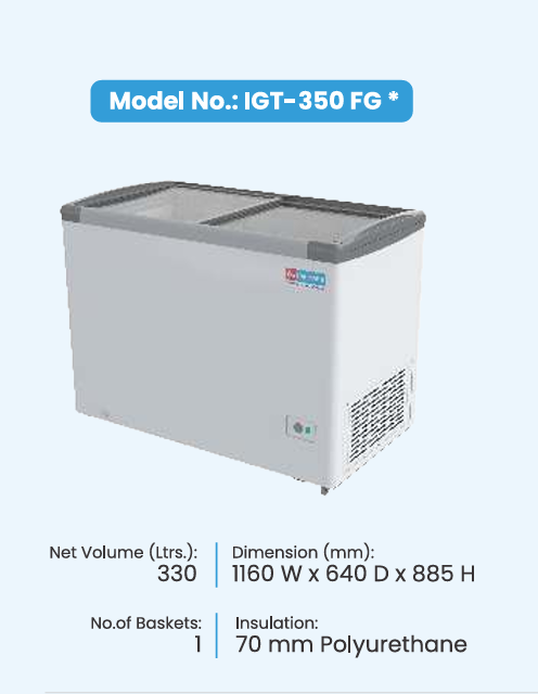 Glass Top Freezer(IGT-350 FG)