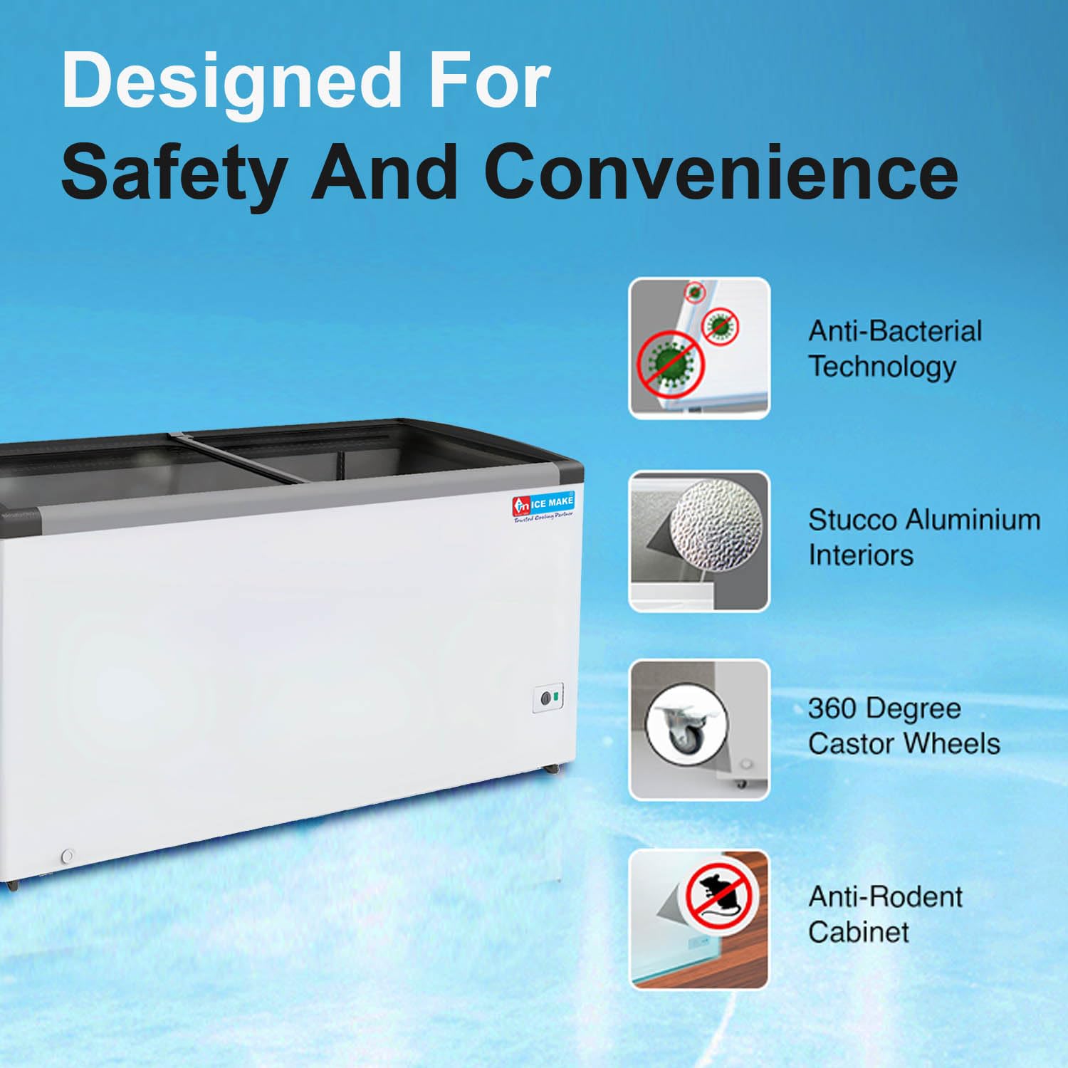 Glass Top Freezer(IGT-450 FG)