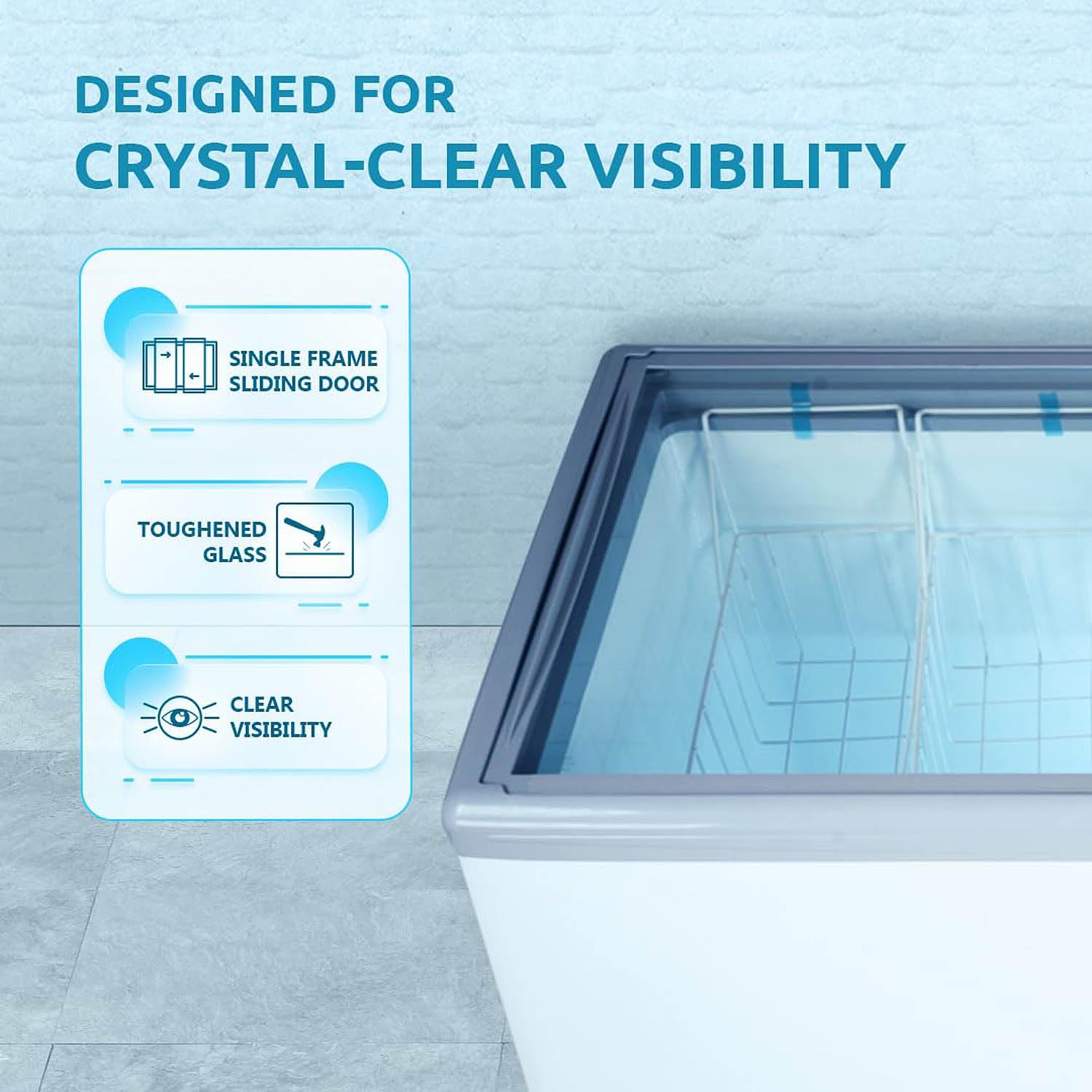 Glass Top Freezer(IGT-550 FG)