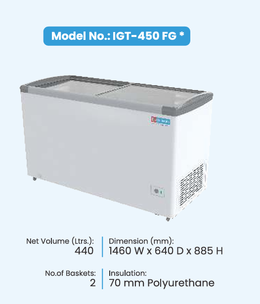 Glass Top Freezer(IGT-450 FG)